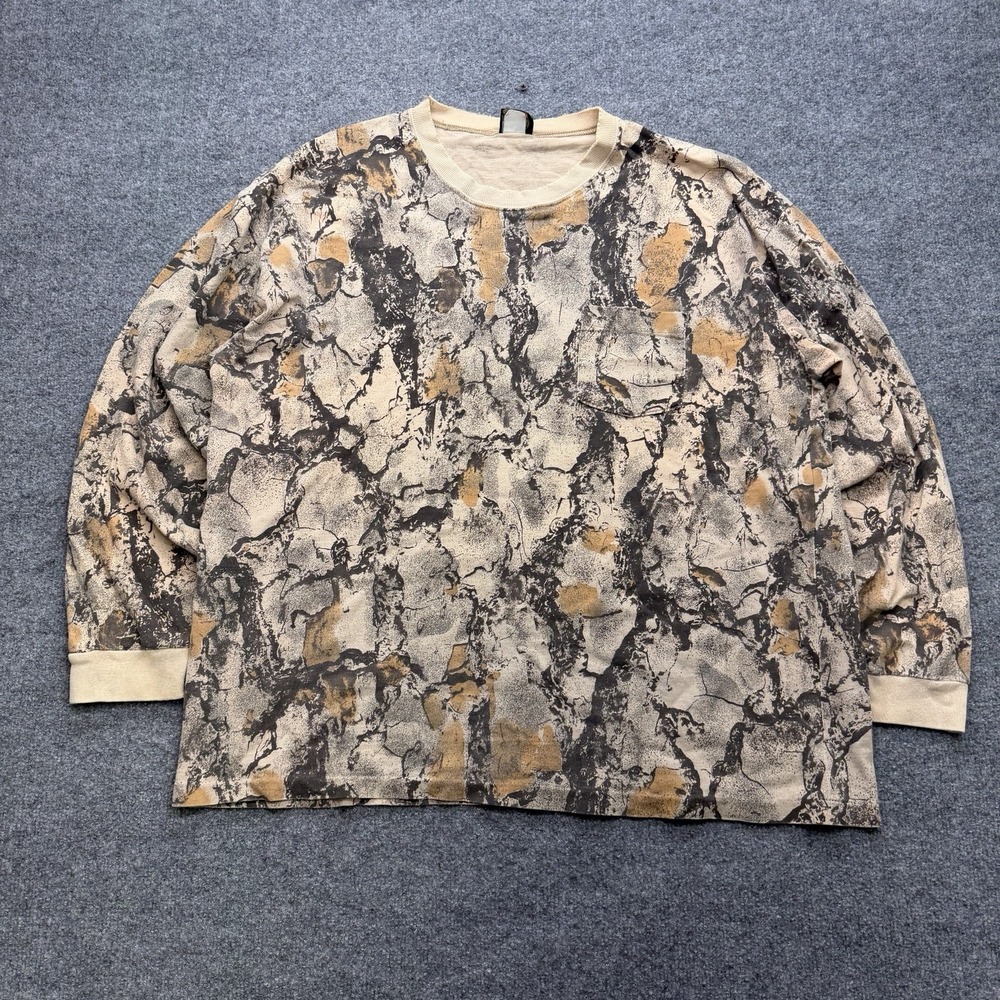 Distressed Camo Long Sleeve Shirt